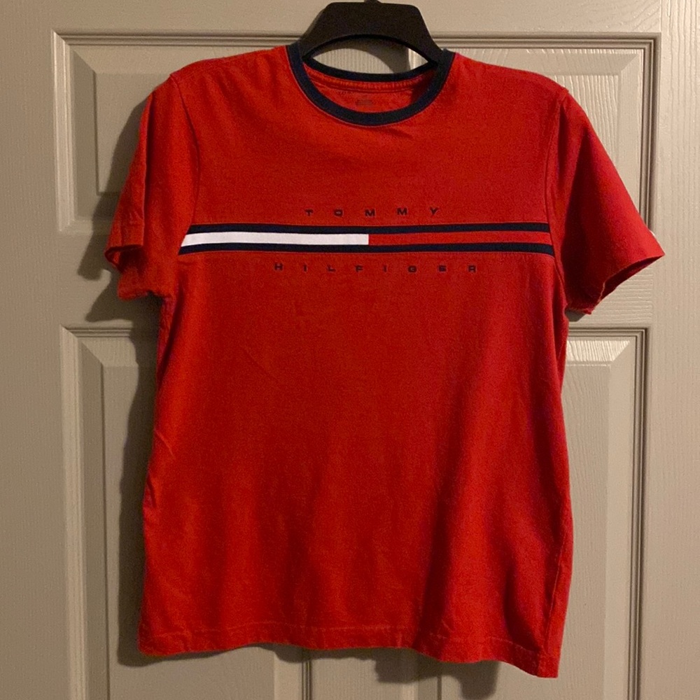 Tommy Hilfiger Red T-Shirt 100% Cotton